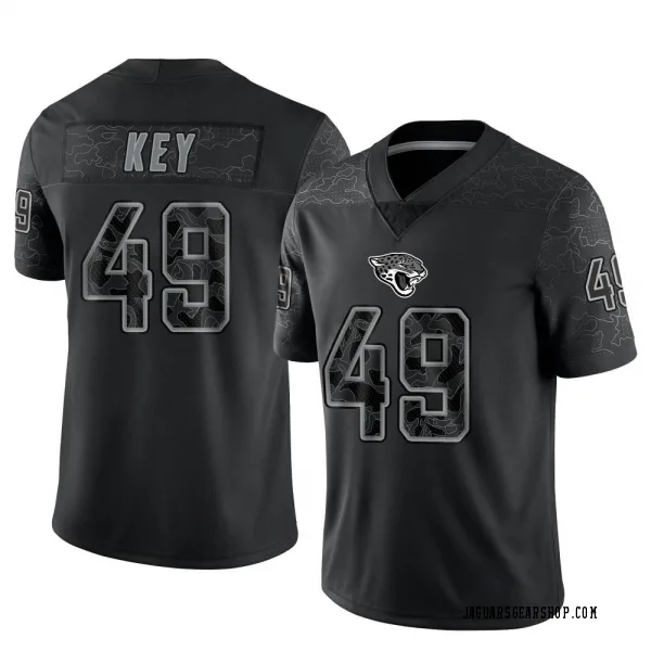 Men's Arden Key Jacksonville Jaguars Limited Black Reflective Jersey