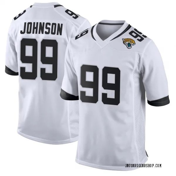 Men's Austin Johnson Jacksonville Jaguars Game White Jersey