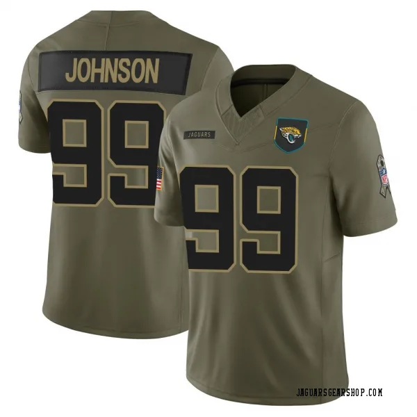 Men's Austin Johnson Jacksonville Jaguars Limited Olive 2025 Salute to Service Jersey