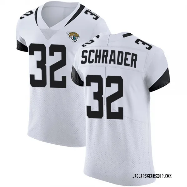 Men's Cody Schrader Jacksonville Jaguars Elite White Vapor Untouchable Road Jersey
