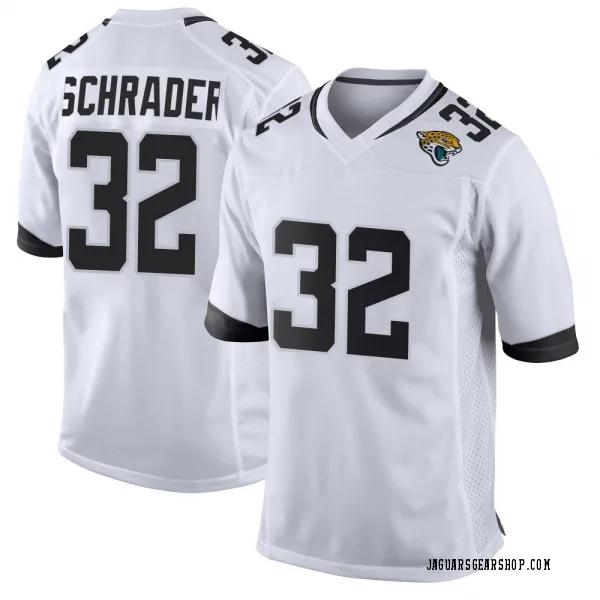 Men's Cody Schrader Jacksonville Jaguars Game White Jersey