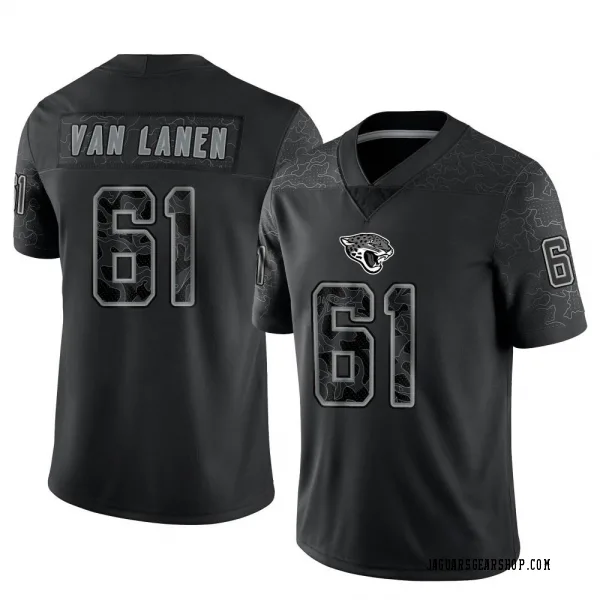 Men's Cole Van Lanen Jacksonville Jaguars Limited Black Reflective Jersey