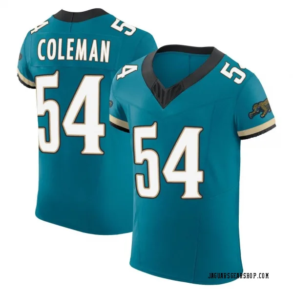 Men's DJ Coleman Jacksonville Jaguars Elite Teal Prowler Throwback Vapor F.U.S.E. Jersey