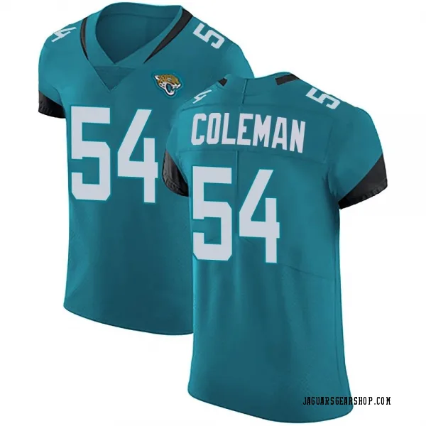 Men's DJ Coleman Jacksonville Jaguars Elite Teal Vapor Untouchable Alternate Jersey