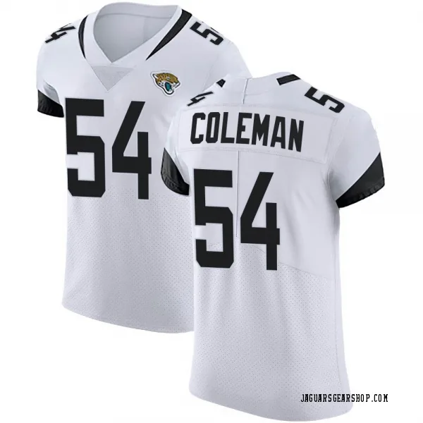 Men's DJ Coleman Jacksonville Jaguars Elite White Vapor Untouchable Road Jersey