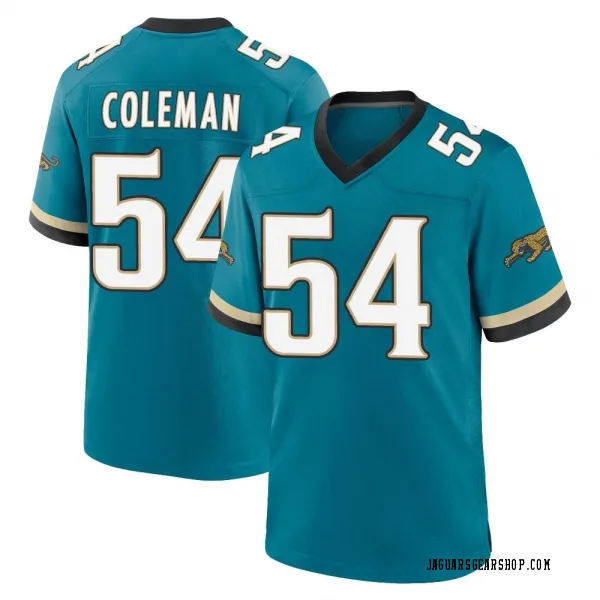 Men's DJ Coleman Jacksonville Jaguars Game Teal Prowler Throwback Jersey