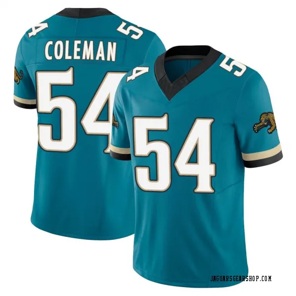 Men's DJ Coleman Jacksonville Jaguars Limited Teal Prowler Throwback Vapor F.U.S.E. Jersey