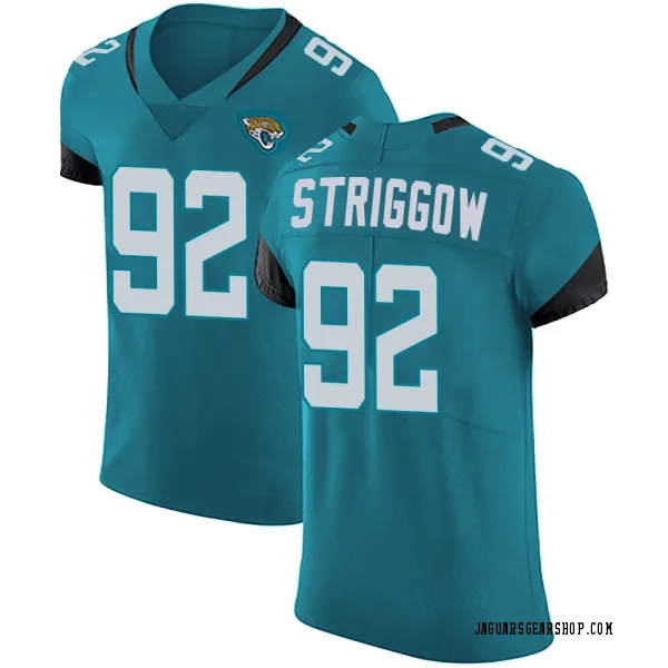 Men's Danny Striggow Jacksonville Jaguars Elite Teal Vapor Untouchable Alternate Jersey