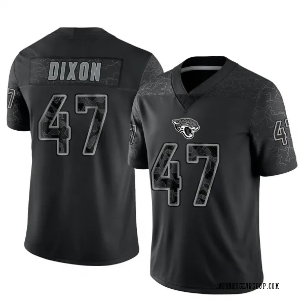 Men's De'Shaan Dixon Jacksonville Jaguars Limited Black Reflective Jersey