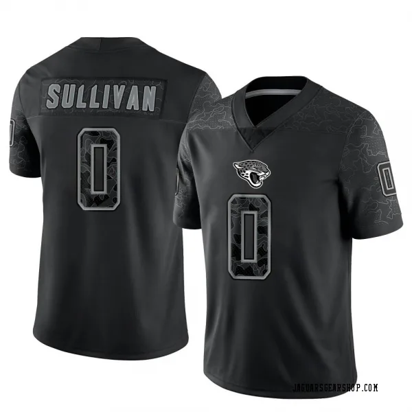 Men's Elijah Sullivan Jacksonville Jaguars Limited Black Reflective Jersey