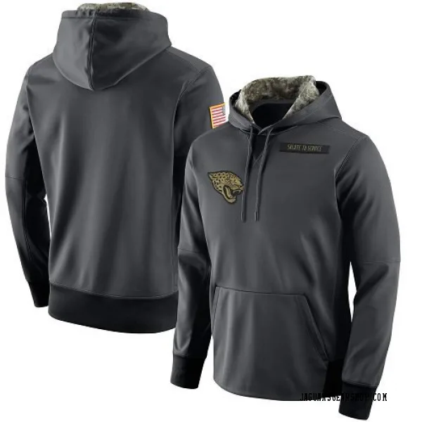 Men's Jacksonville Jaguars Anthracite Salute to Service Player Performance Hoodie