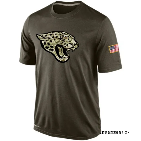 Men's Jacksonville Jaguars Olive Salute To Service KO Performance Dri-FIT T-Shirt
