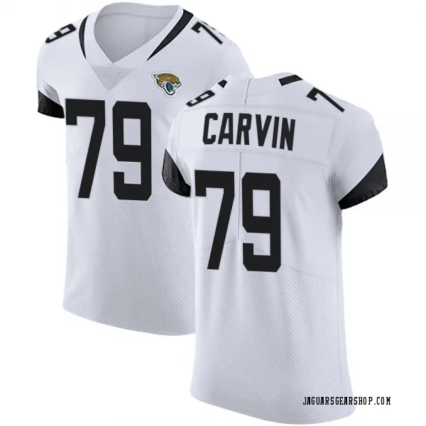 Men's Jerome Carvin Jacksonville Jaguars Elite White Vapor Untouchable Road Jersey