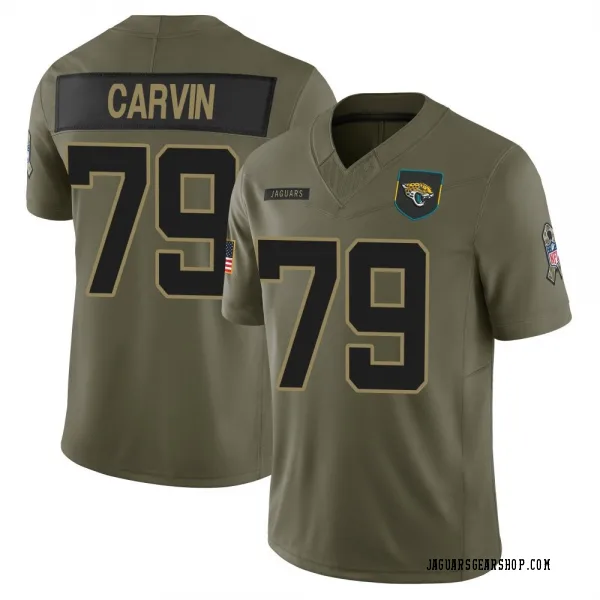 Men's Jerome Carvin Jacksonville Jaguars Limited Olive 2025 Salute to Service Jersey