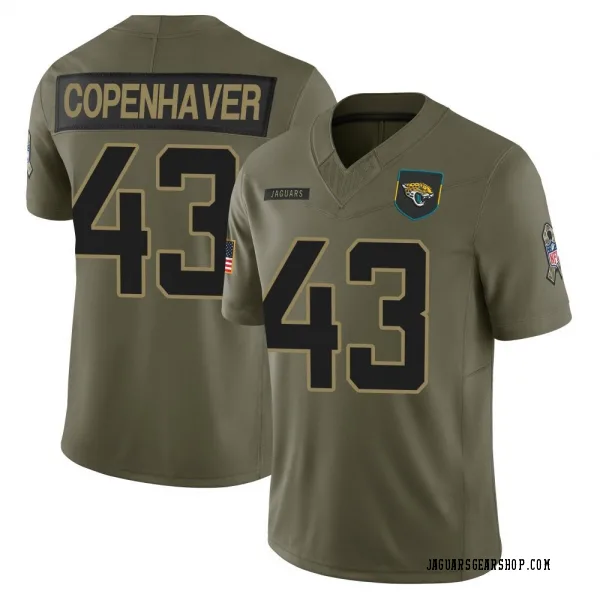Men's John Copenhaver Jacksonville Jaguars Limited Olive 2025 Salute to Service Jersey