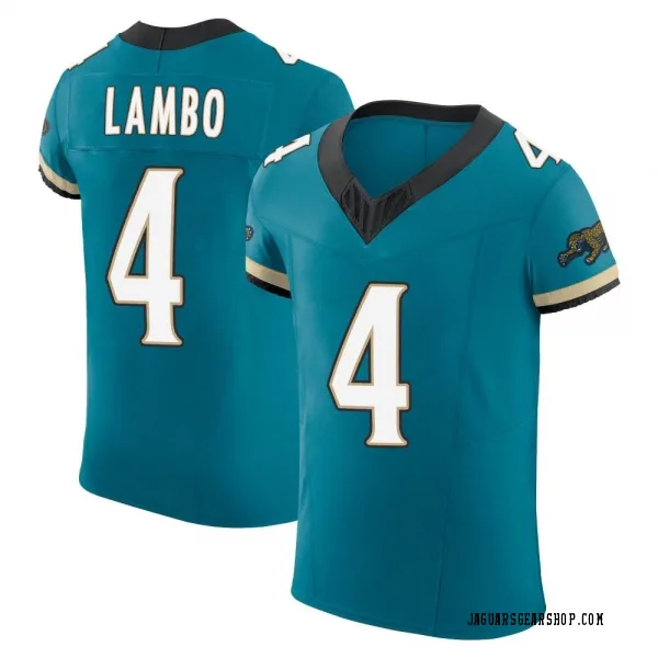 Men's Josh Lambo Jacksonville Jaguars Elite Teal Prowler Throwback Vapor F.U.S.E. Jersey