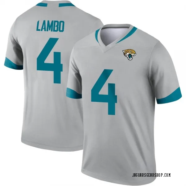 Men's Josh Lambo Jacksonville Jaguars Legend Silver Inverted Jersey