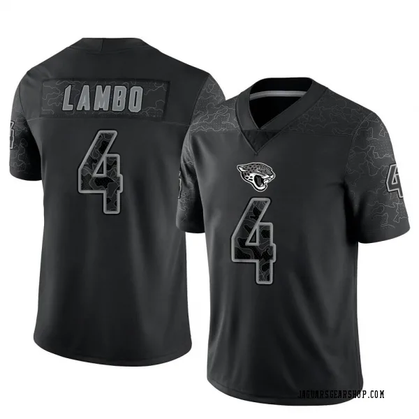 Men's Josh Lambo Jacksonville Jaguars Limited Black Reflective Jersey