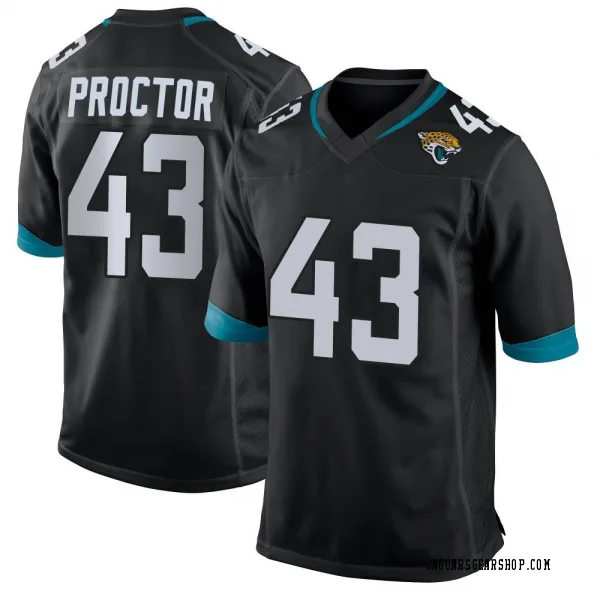 Men's Josh Proctor Jacksonville Jaguars Game Black Jersey