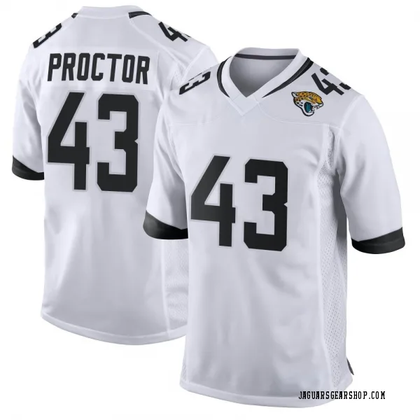 Men's Josh Proctor Jacksonville Jaguars Game White Jersey