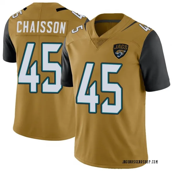 Men's K'Lavon Chaisson Jacksonville Jaguars Limited Gold Color Rush Vapor Untouchable Jersey