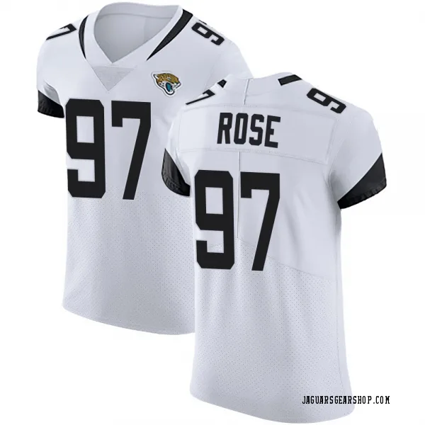Men's Keivie Rose Jacksonville Jaguars Elite White Vapor Untouchable Road Jersey
