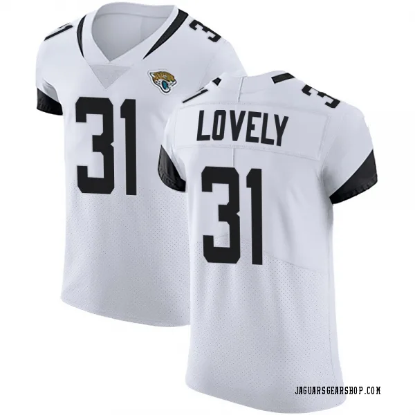 Men's Keni-H Lovely Jacksonville Jaguars Elite White Vapor Untouchable Road Jersey