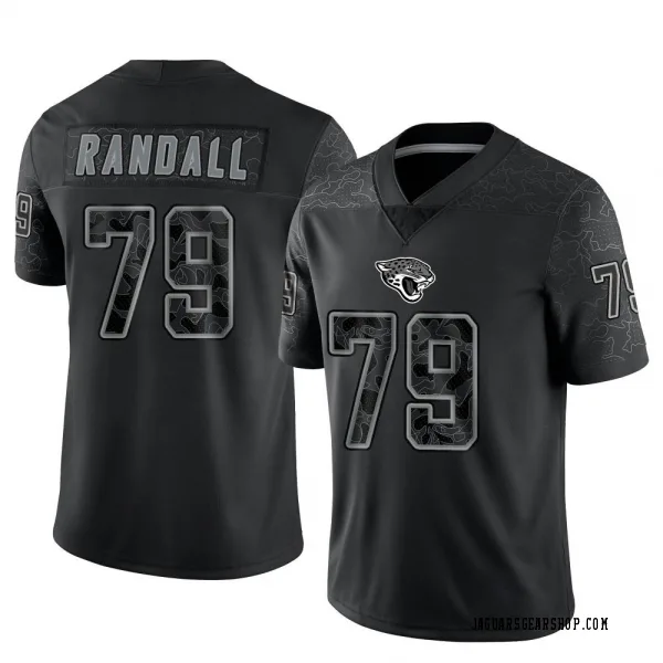 Men's Kenny Randall Jacksonville Jaguars Limited Black Reflective Jersey
