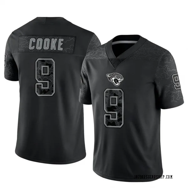Men's Logan Cooke Jacksonville Jaguars Limited Black Reflective Jersey