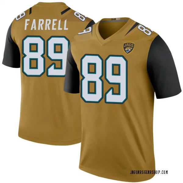 Men's Luke Farrell Jacksonville Jaguars Legend Gold Color Rush Bold Jersey