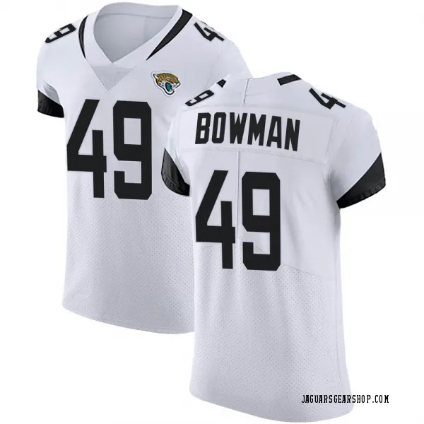 Men's Shawn Bowman Jacksonville Jaguars Elite White Vapor Untouchable Road Jersey
