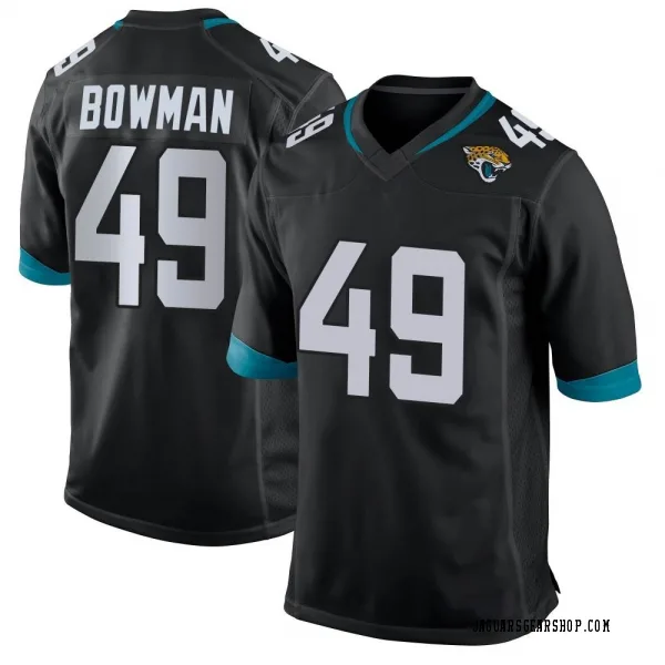 Men's Shawn Bowman Jacksonville Jaguars Game Black Jersey