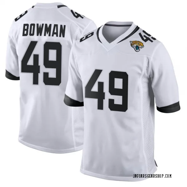Men's Shawn Bowman Jacksonville Jaguars Game White Jersey