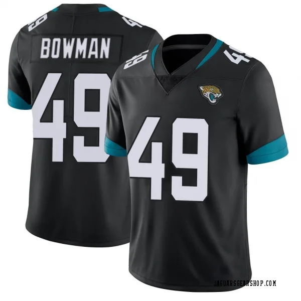 Men's Shawn Bowman Jacksonville Jaguars Limited Black Vapor Untouchable Jersey