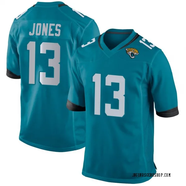 Men's Tim Jones Jacksonville Jaguars Game Teal Jersey