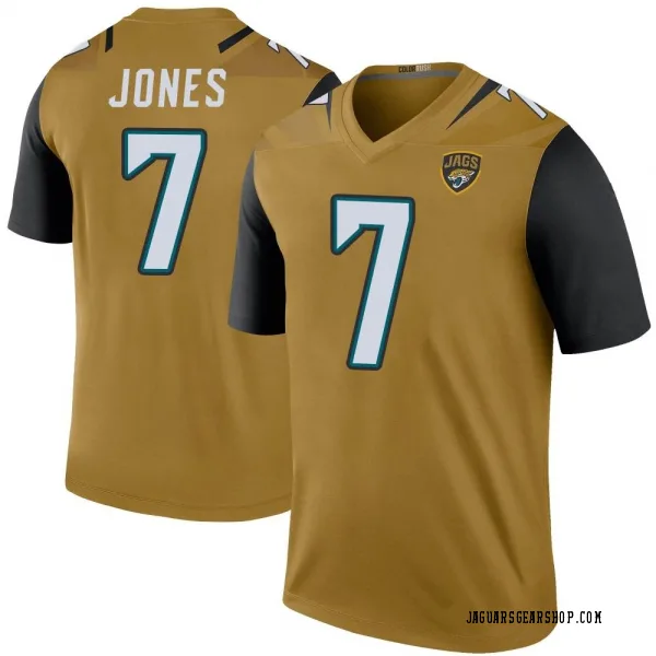 Men's Zay Jones Jacksonville Jaguars Legend Gold Color Rush Bold Jersey