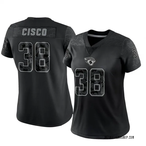 Women's Andre Cisco Jacksonville Jaguars Limited Black Reflective Jersey