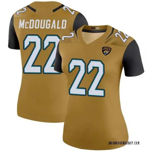 Women's Bradley McDougald Jacksonville Jaguars Legend Gold Color Rush Bold Jersey