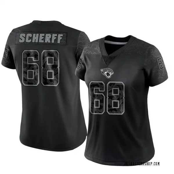 Women's Brandon Scherff Jacksonville Jaguars Limited Black Reflective Jersey