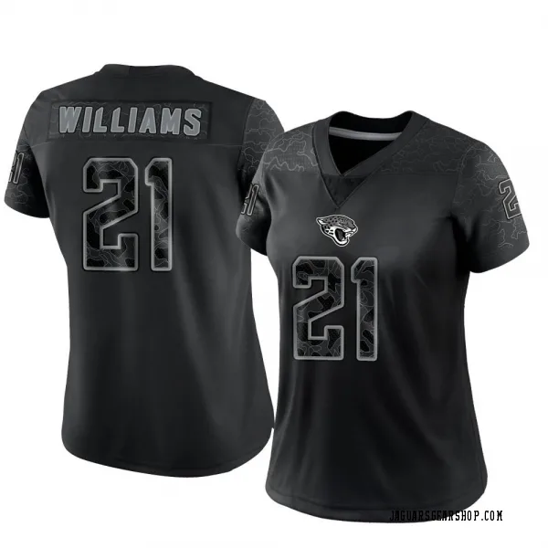 Women's Darious Williams Jacksonville Jaguars Limited Black Reflective Jersey