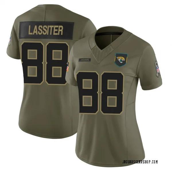 Women's Darius Lassiter Jacksonville Jaguars Limited Olive 2025 Salute to Service Jersey