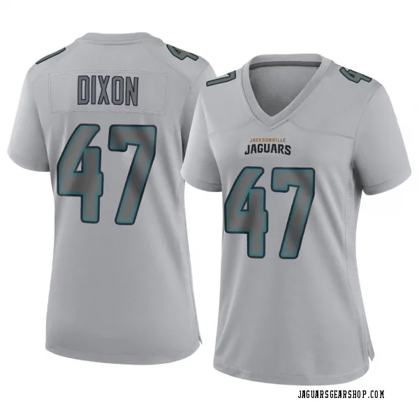 Women's De'Shaan Dixon Jacksonville Jaguars Game Gray Atmosphere Fashion Jersey