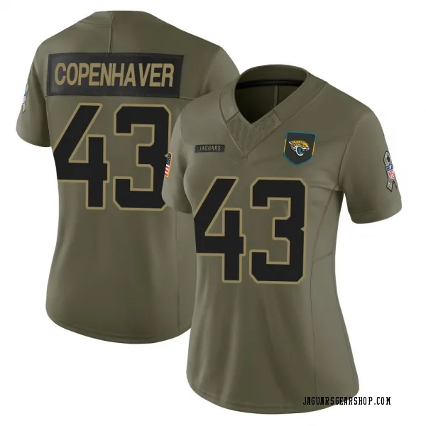 Women's John Copenhaver Jacksonville Jaguars Limited Olive 2025 Salute to Service Jersey