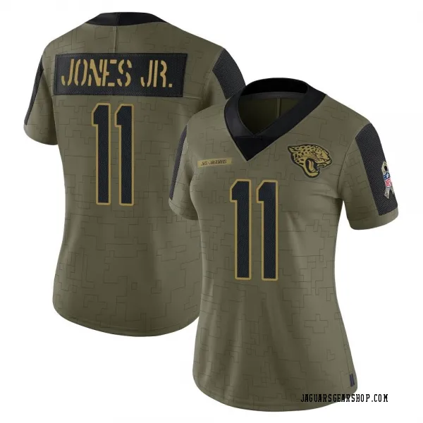 Women's Marvin Jones Jr. Jacksonville Jaguars Limited Olive 2021 Salute To Service Jersey
