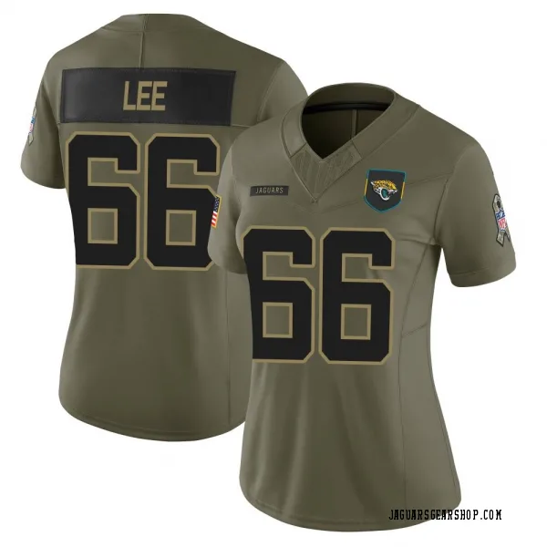 Women's Ricky Lee Jacksonville Jaguars Limited Olive 2025 Salute to Service Jersey