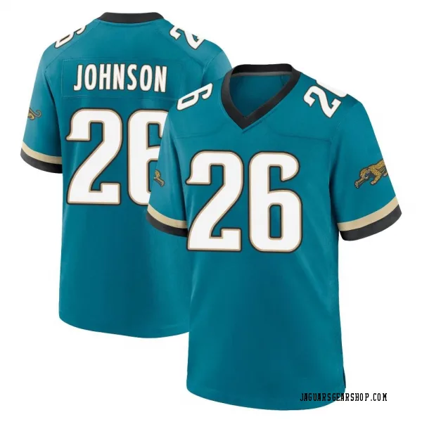 Youth Antonio Johnson Jacksonville Jaguars Game Teal Prowler Throwback Jersey