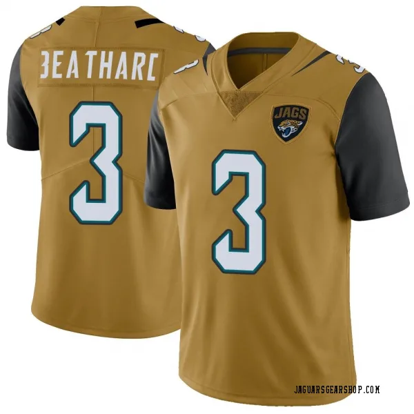 Youth C.J. Beathard Jacksonville Jaguars Limited Gold Color Rush Vapor Untouchable Jersey