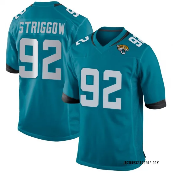 Youth Danny Striggow Jacksonville Jaguars Game Teal Jersey