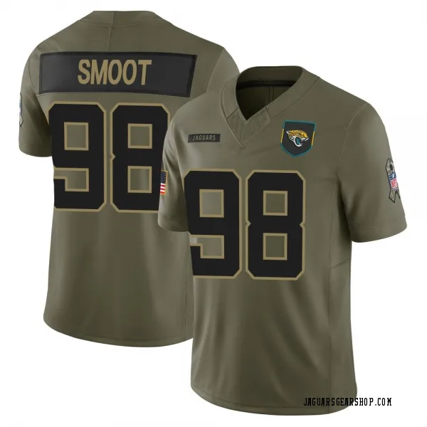 Youth Dawuane Smoot Jacksonville Jaguars Limited Olive 2025 Salute to Service Jersey