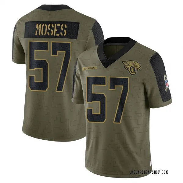Youth Dylan Moses Jacksonville Jaguars Limited Olive 2021 Salute To Service Jersey